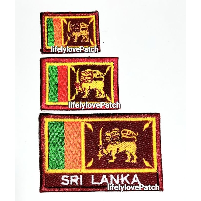 ธงSrilangka ศรีลังกา 🇹🇭 สินค้าไทย งานตรงปก 📛 สินค้าพร้อมส่ง ธงชาติ Patch Europe Flags Asia Iron Patc