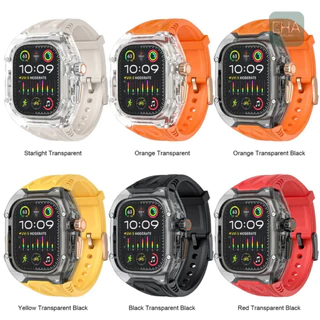 เคส พร้อมสาย TPU สําหรับ iWatch Ultra 10 band for iWatch Series 11 10 9 8 7 6 5 ขนาด 40.41 .44.45 .49.46มม. For watch