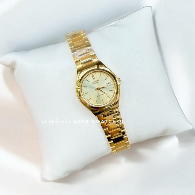 CASIO นาฬิกาข้อมือผู้หญิง รุ่น LTP-1170N-9A / LTP-1170N / LTP-1170 สีทอง รับประกันศูนย์เซ็นทรัล cmg