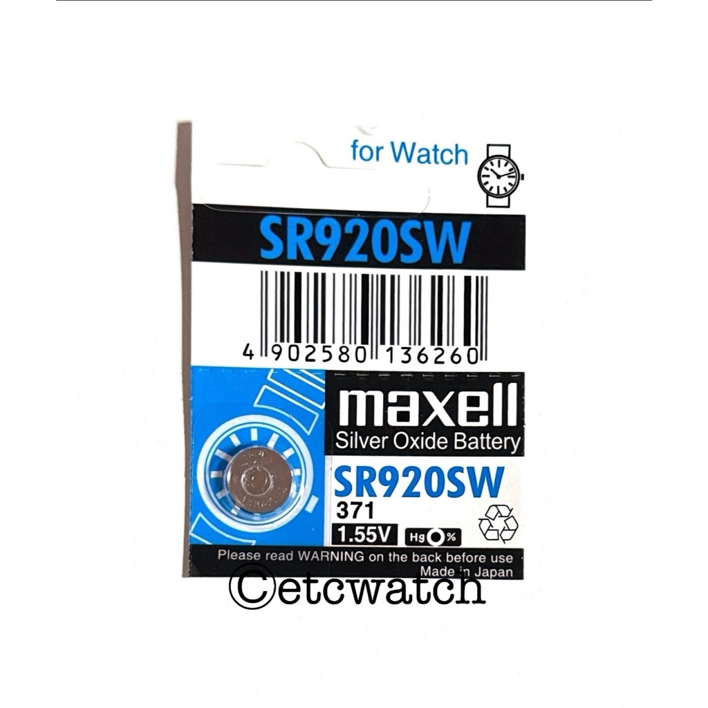 พร้อมส่ง> ถ่านกระดุม Maxell SR920SW / 371 จำนวน 1ก้อน สำหรับ EF-342 EFB-510 EFR-100 EFR-529