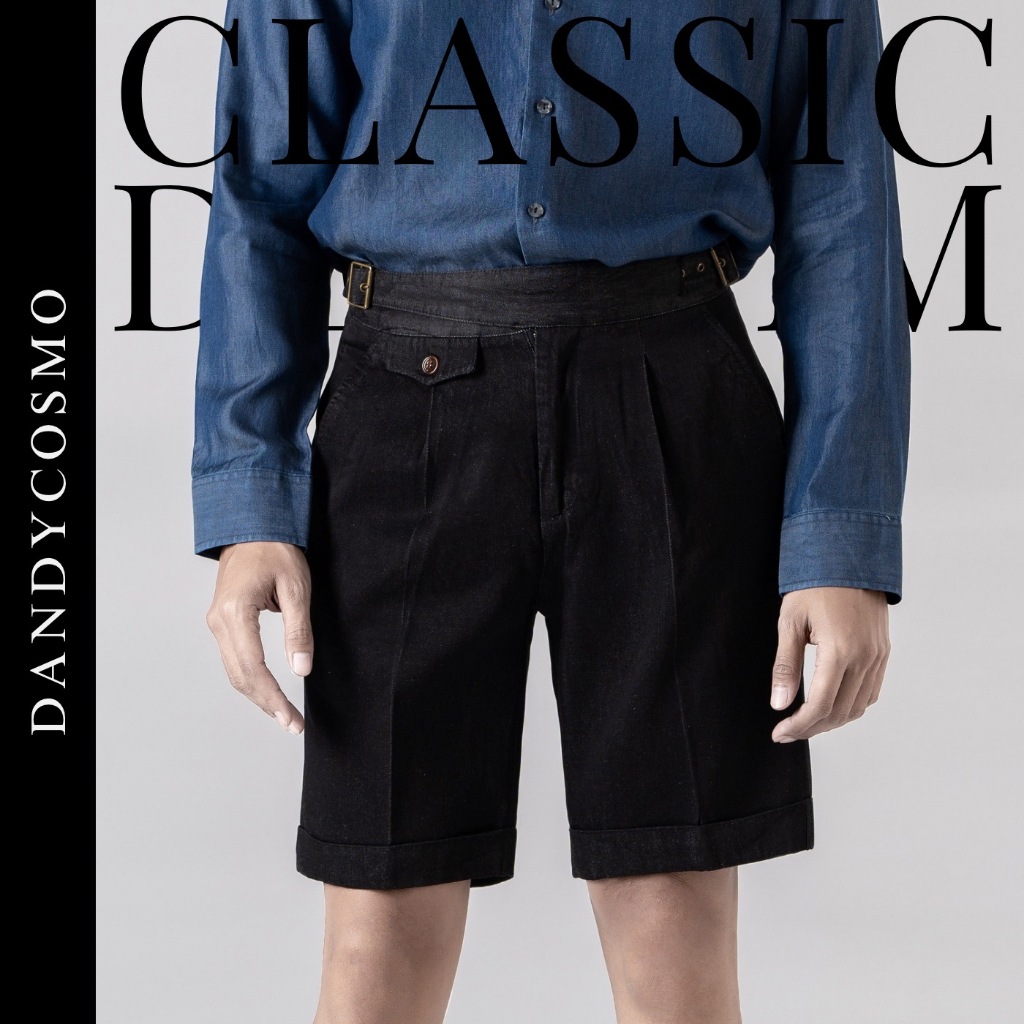 กางเกงขาสั้น Classic Denim mix ฺFADE BLACK DANDY COSMO