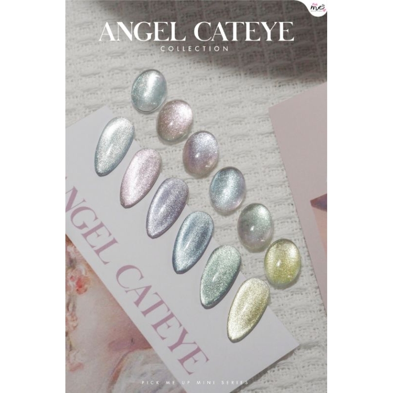 สีเจลทาเล็บ Angel​ Cateye​ Collection​ 6 เฉดสี รุ่น​ Mini series 10ml.