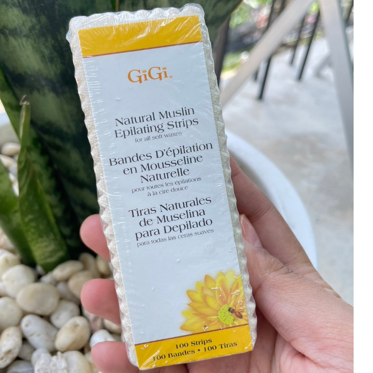 ผ้ามัสลินสำหรับแว็กซ์ Natural Muslin Epilating Strips (1.7" x 4.5") 0600