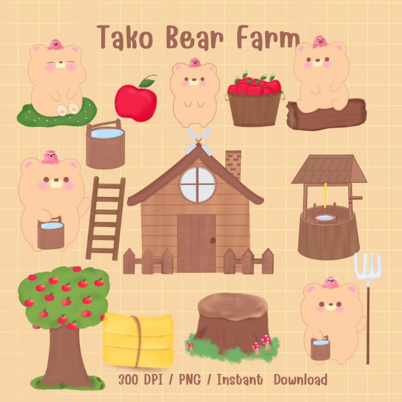 Tako_Bear_Farm_Digital_Sticker