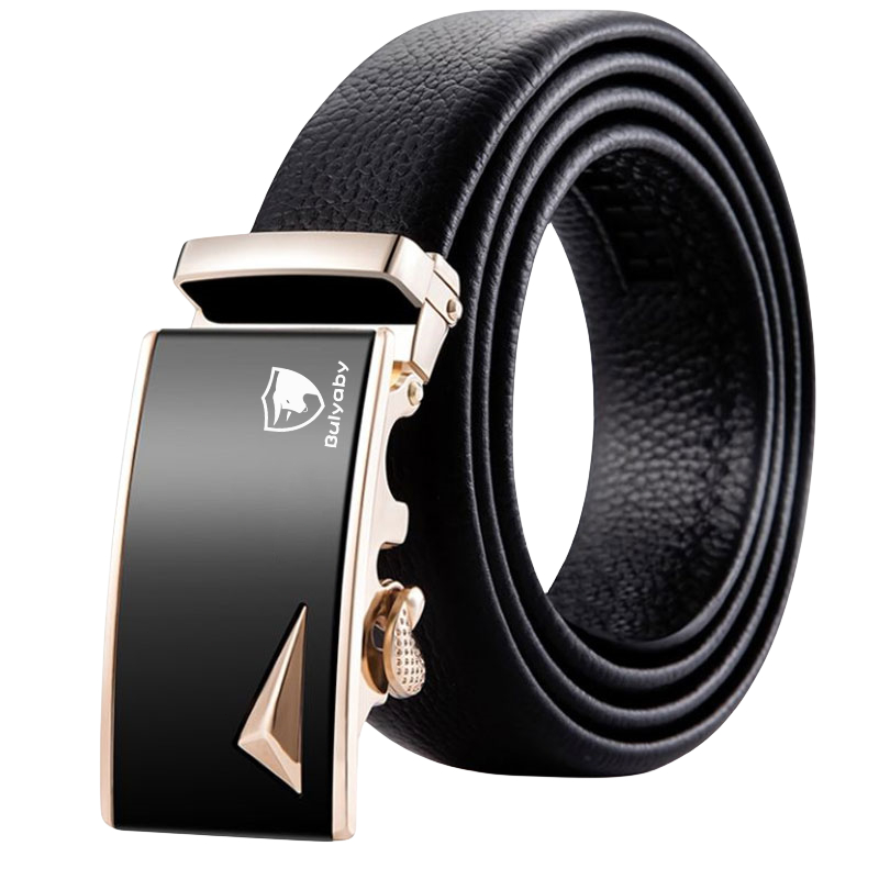 เข็มขัด เข็มขัดหนัง เข็มขัดชาย belt men เข็มขัดหนังลําลอง หัวเข็มขัดอัตโนมัติ ระดับไฮเอนด์ สีดํา สไตล์นักธุรกิจ สําหรับผ