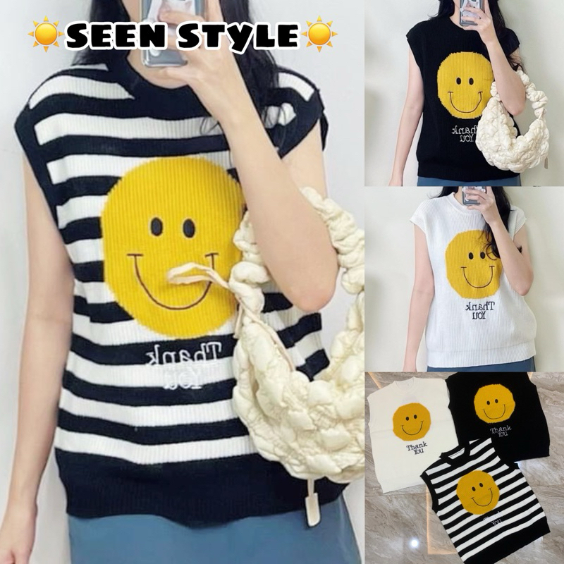 𝒔𝒆𝒆𝒏 𝒔𝒕𝒚𝒍𝒆 - พร้อมส่งจากไทย Update 7/11/67 เสื้อกั๊กไหมพรม