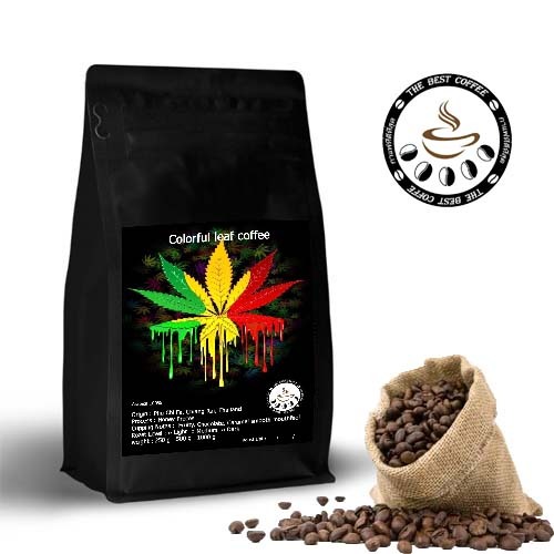 Colorful leaf coffee เมล็ดกาแฟ จากดอยภูชี้ฟ้าเชียงราย คั่ว 3ระดับ เกรด A