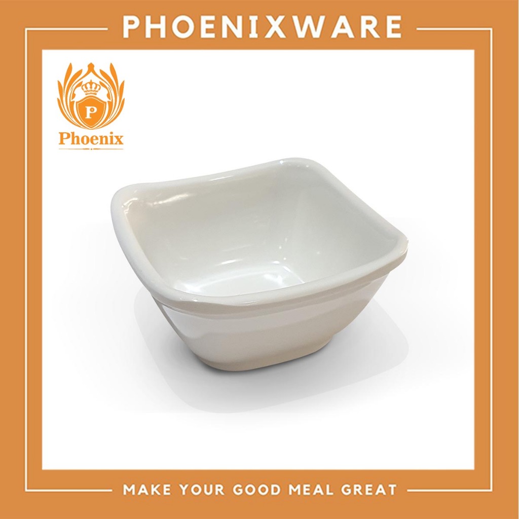 ถ้วยน้ำจิ้มเหลี่ยม 2.5นิ้ว (6 ซม) เมลามีน Phoenix D183502