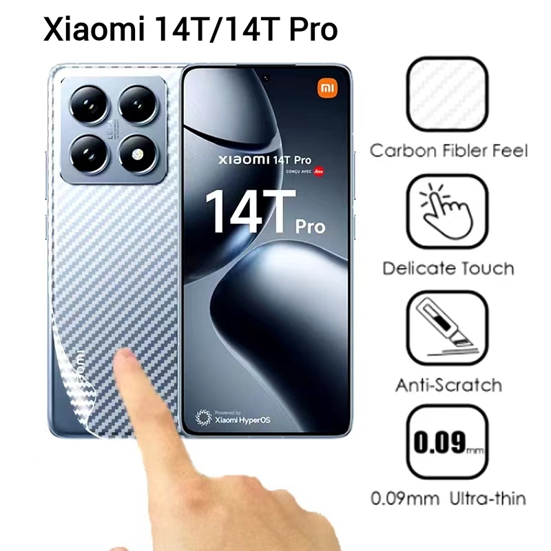 Mi 14T/Mi14T Proตรงรุ่น(พร้อมส่งในไทย)ฟิล์มหลังลายเคฟล่าXiaomi 14T/Xiaomi 14T Pro