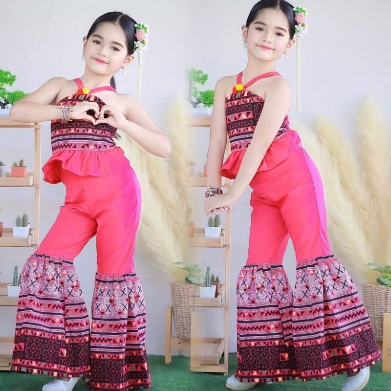 ชุดเซ็ทสาวน้อยล้านนาประยุกต์ ชุดแฟชั่นล้านนา
