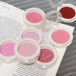 FAMOTY บลัชออน เนื้อฝุ่น Blush โทนสีชมพู สีสวย บรัชออน ปัดแก้ม เนื้อดี ติทนนาน กันน้ำ