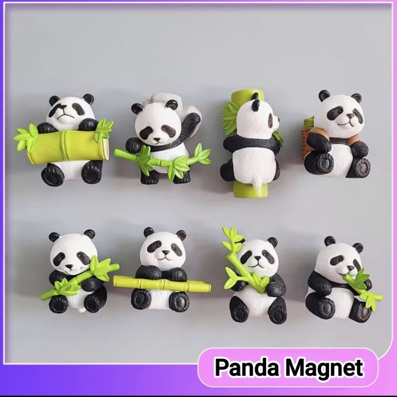 Panda Magnet 3D มี8แบบ แม่เหล็กแพนด้าน่ารักมาก ติดตู้เย็น ติดบอร์ด