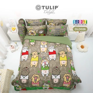 TULIP Delight หมาจ๋า DLD026 Dogplease ลิขสิทธิ์แท้หมาจ๋า ชุดผ้าปูที่นอน ผ้านวม พิมพ์ดิจิตอล
