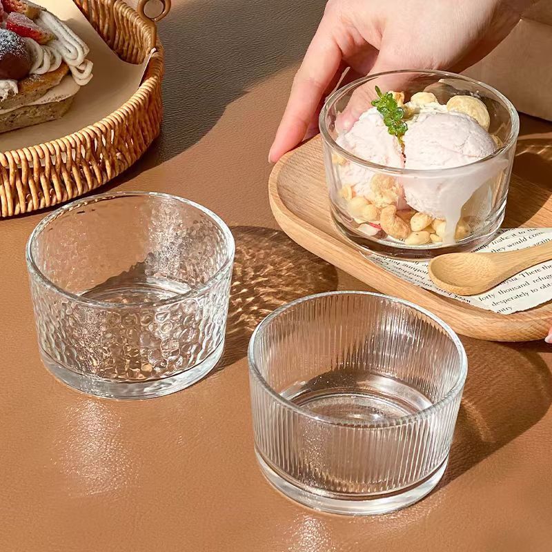 【พร้อมส่ง】แก้ว ถ้วยแก้ว จานผลไม้แก้ว ชามโยเกิร์ต ของว่างขนม 🍨ice cream - รูปที่ 2