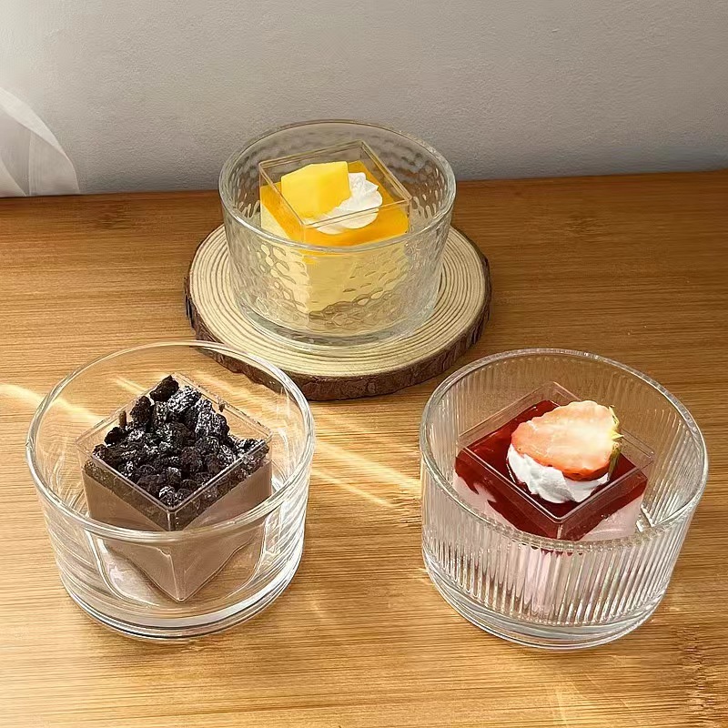 【พร้อมส่ง】แก้ว ถ้วยแก้ว จานผลไม้แก้ว ชามโยเกิร์ต ของว่างขนม 🍨ice cream - รูปที่ 6