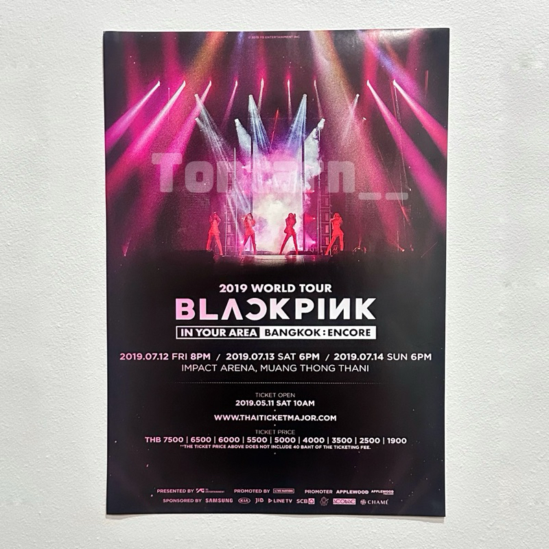 โปสเตอร์ คอนเสิร์ต blackpink official poster