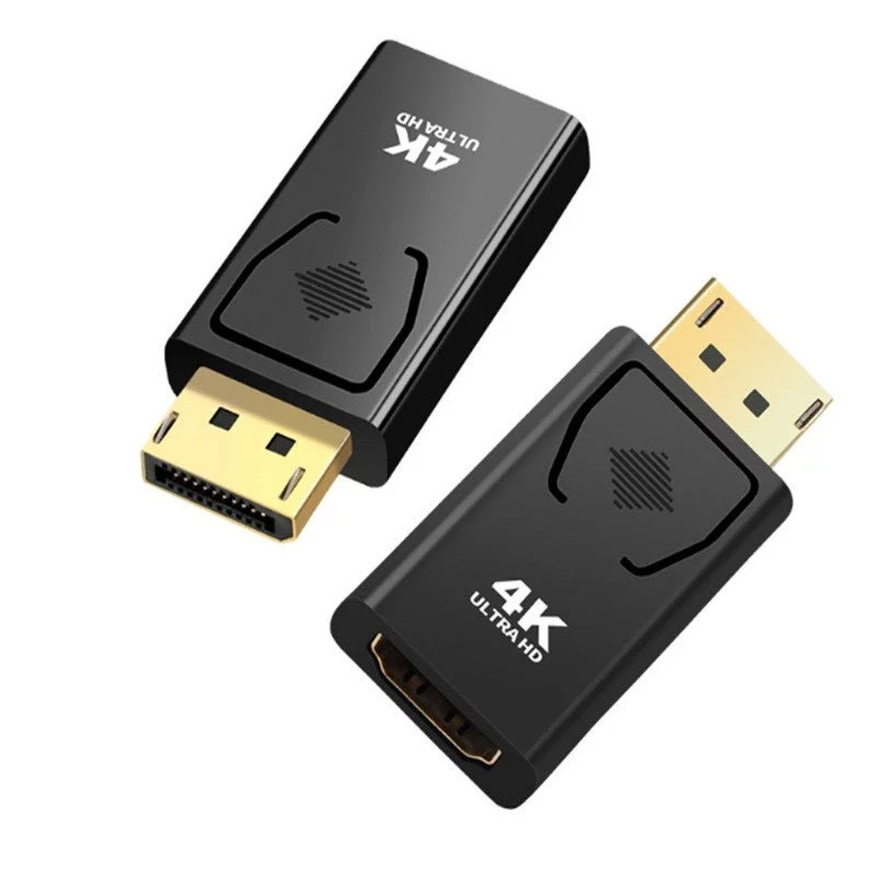 KAPEKANZ อะแดปเตอร์ DP เป็น HDMI 4K Gold Plated Display Port สำหรับ PC Laptop Monitor Projector DP to HDMI หัวแปลง