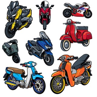 ตัวรีดติดเสื้อ F.288. รวมรถมอเตอร์ไซต์   เซ็ตใหม่ รีดติดง่าย…