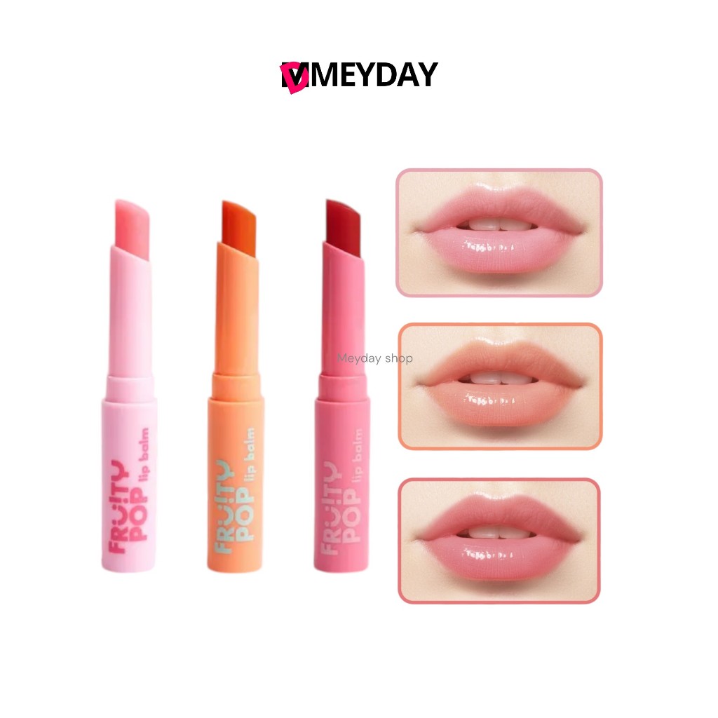 ลิปบาล์มศศิ ฟรุ้ตตี้ ป๊อป Sasi Fruity POP Lip Balm ขนาด 1.5 g. มี 3 เฉดสีให้เลือก ลิปบาล์มมีสีระเรื่อดูเป็นธรรมชาติ