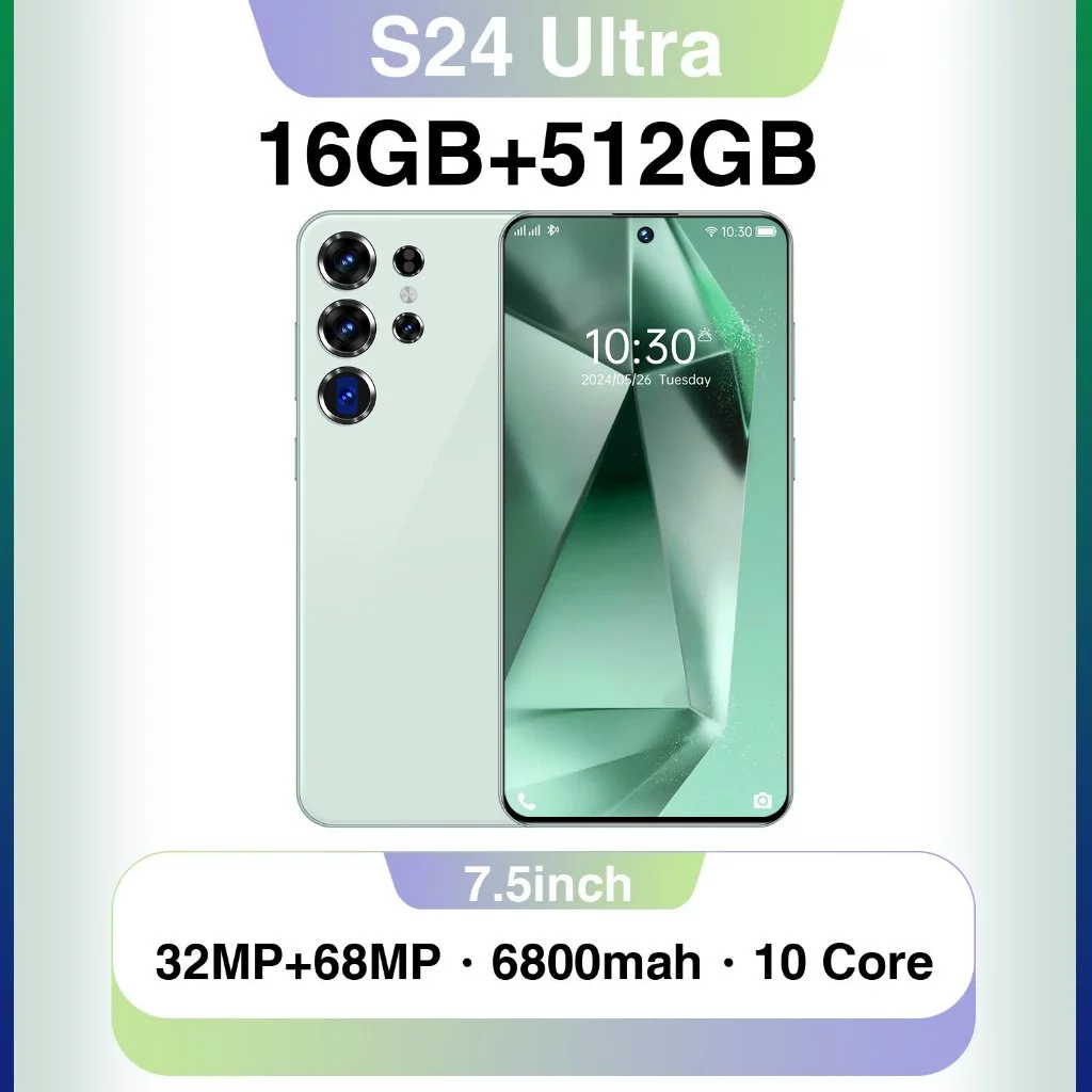 สมาร์ทโฟน Samsung S24 Android11 7.5 นิ้ว 16GB+512GB 6800mAh โทรศัพท์สำหรับเล่นเกม รับประกัน 1 ปี