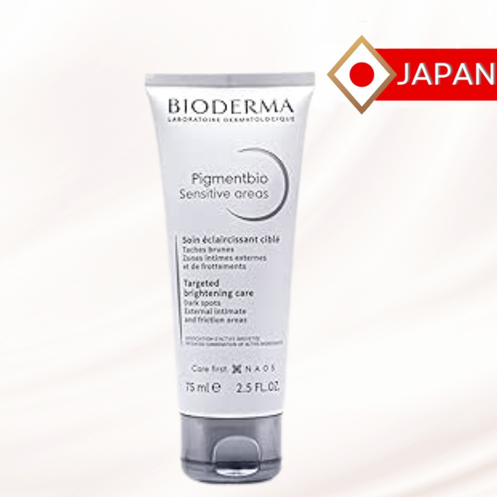 Authentic Bioderma Pigmentbio White Sensitive Cream 75mL for Face and Body Moisturizing Cream for Clear Radiant Skin Fragrance-Free Paraben-Free Ethyl Alcohol-Free from Japan