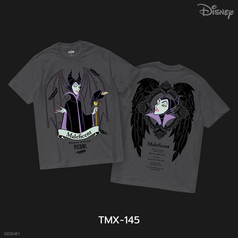 เสื้อยืดการ์ตูน "Villains" ลิขสิทธิ์แท้ DISNEY (TMX-145)