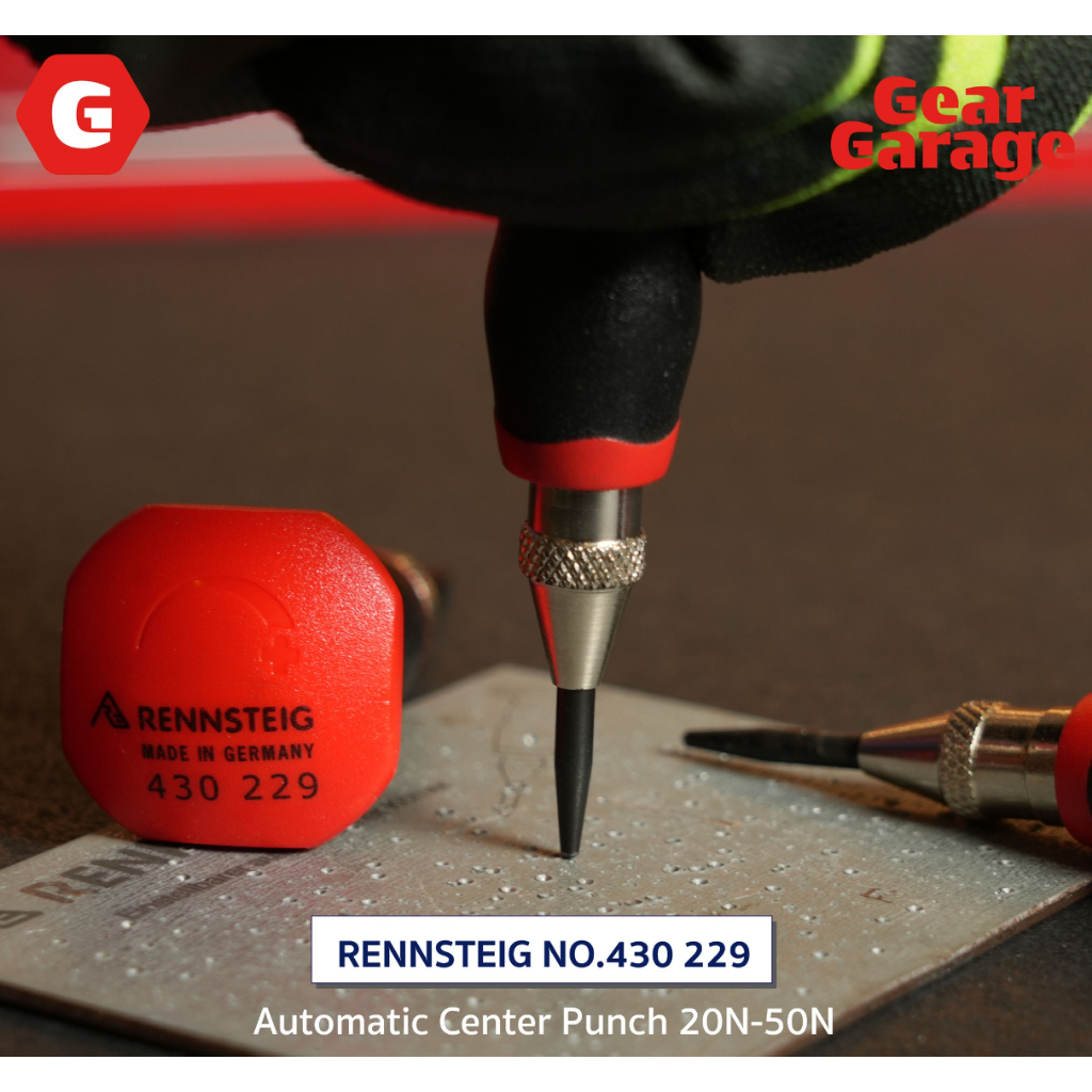 เหล็กนำศูนย์แบบกดมือ ขนาด 11 mm RENNSTEIG NO.430 229 Automatic Center Punch 20N-50N