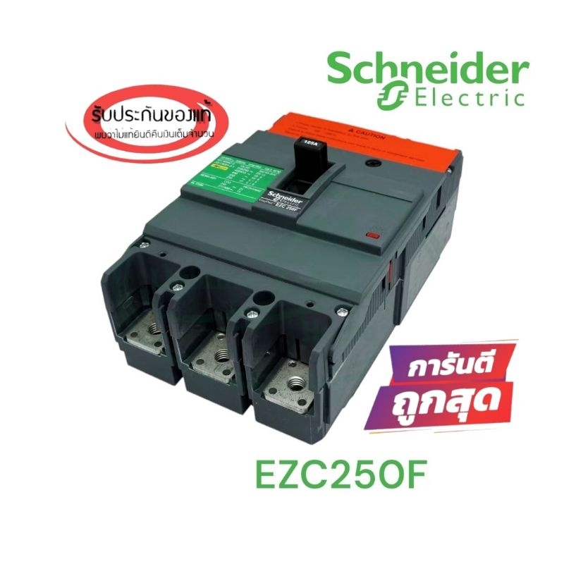 เบรกเกอร์ Schneider 3P 125A 150A 160A 200A 250A รุ่น EZC250F เมนเบรกเกอร์  Square D EZC250