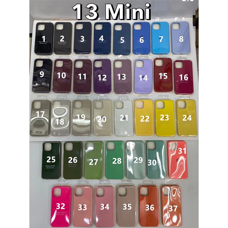 Caseกำมะหยี่สีพื้น  เนื้อซิลิโคน iP13mini