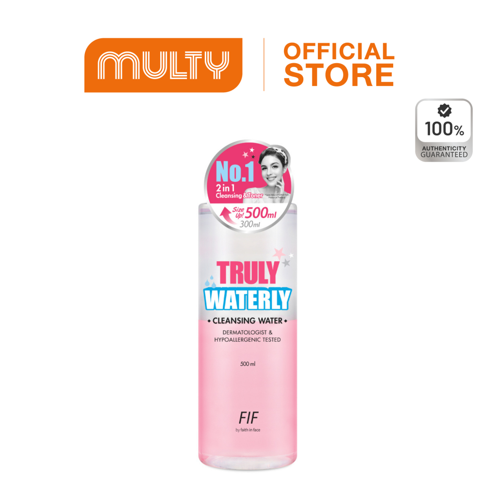 Faith in Face Truly Waterly Cleansing Water 500ml. คลีนซิ่งขวดสีชมพู