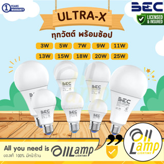 BEC หลอดไฟ LED Bulb รุ่น ULTRA-X 3w 5w 7w 9w 11w 13w 15w 18w…