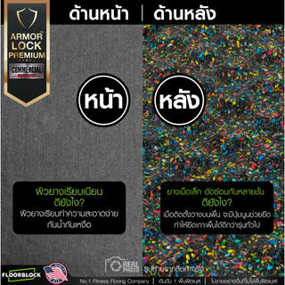 แผ่นยางกันกระแทก 50x50 รุ่น ARMOR-LOCK PREMIUM (หนา 20มม.) ชุด 4 แผ่น 1 ตารางเมตร