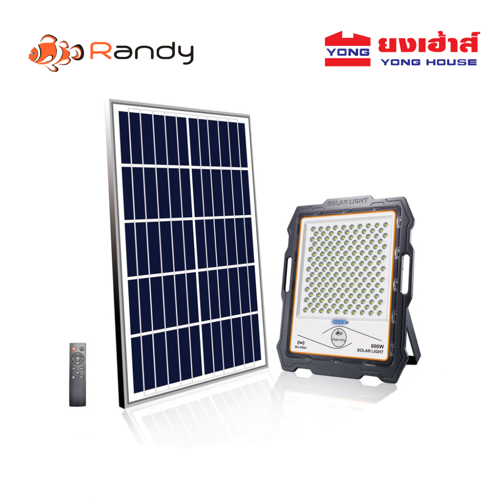 โค้ดลด !! Randy LED Solar Light SLIM แอลอีดี สปอร์ตไลท์ LED โซล่าเซลล์  Solar Light SPORT D พลังงานแ