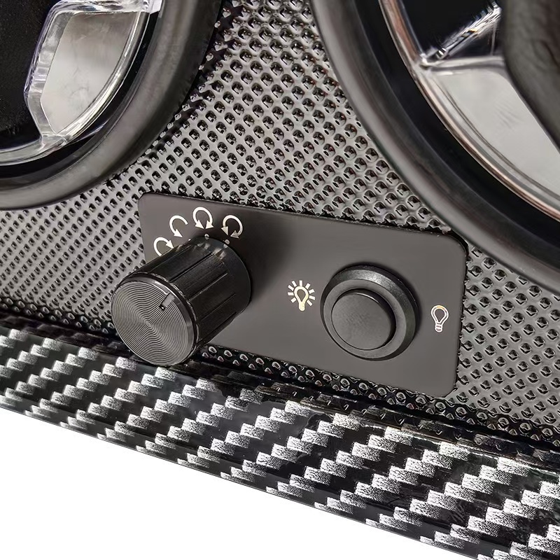 *พร้อมส่ง*ไฟLED กล่องหมุนนาฬิกา 2 เรือน(วอลนัทสีดำไม้) Watch Winder กล่องนาฬิกา กล่องหมุนนาฬิกาอัตโนมัติ ห้าเกียร์ปรับได