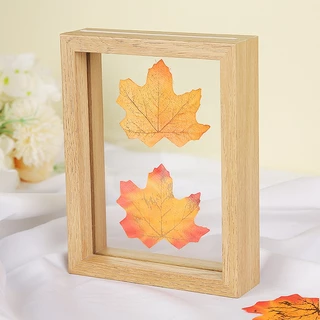 กรอบรูปกระจกอะครีลิค ใสสองด้าน DIY สะสมใบไม้ร่วง ของตกแต่งเฟอร์นิเจอร์ กรอบรูปตั้งโต๊ะ