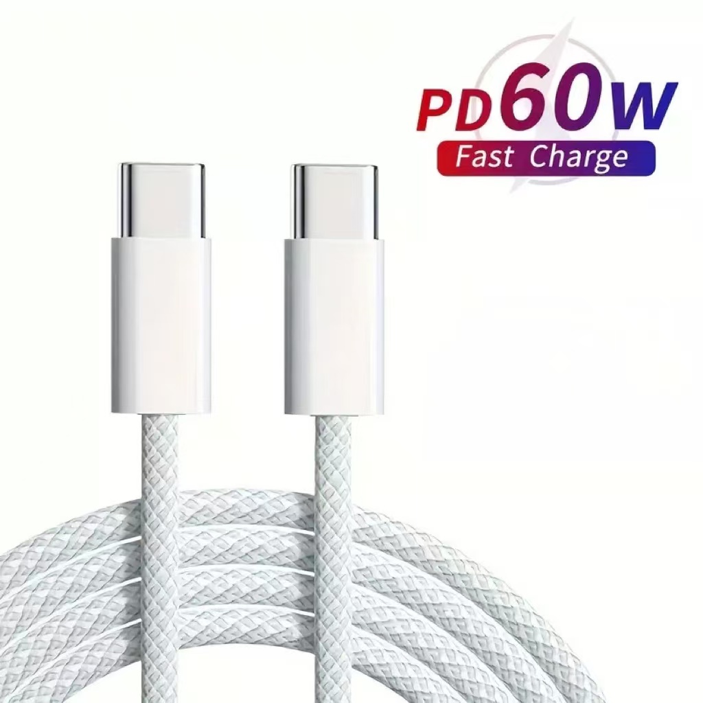 สายชาร์จ USB Type-c to Type-c 60w PD สําหรับไอPad Pro, Air4 Air5 Air6 Mini6 ไอ15 15plus 15pro 15pm ไอ16 16plus 16p