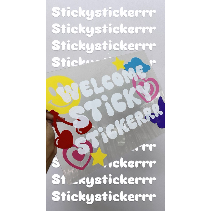 Stickystickerrr mix 01 เปลี่ยนคำ เปลี่ยนสี แจ้งในหมายเหตุ สติ๊กเกอร์ตกแต่งร้าน ติดผนัง ติดกระจก ร้านกาแฟ คาเฟ่