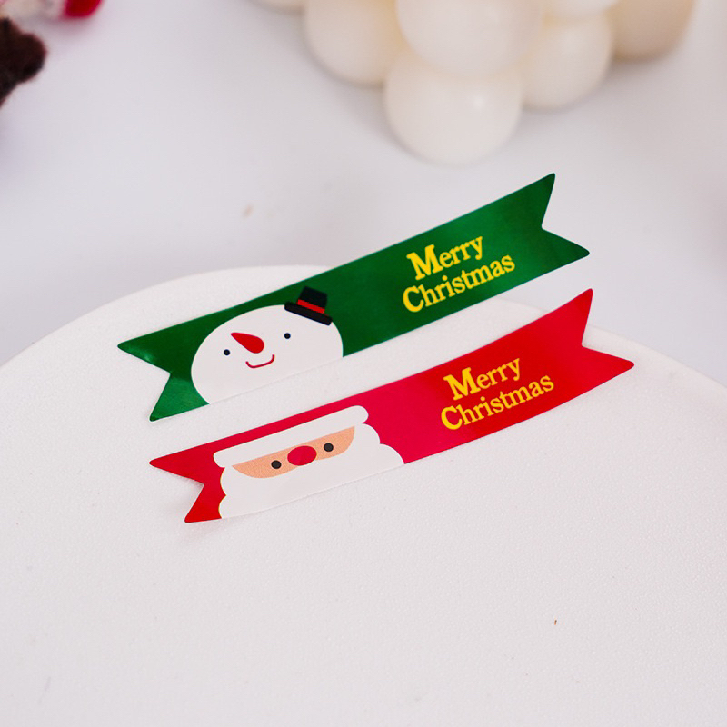 สติกเกอร์คริสต์มาส แพ็คละ 10 แผ่น ได้ทั้งหมด 100 ดวง แบบ 2