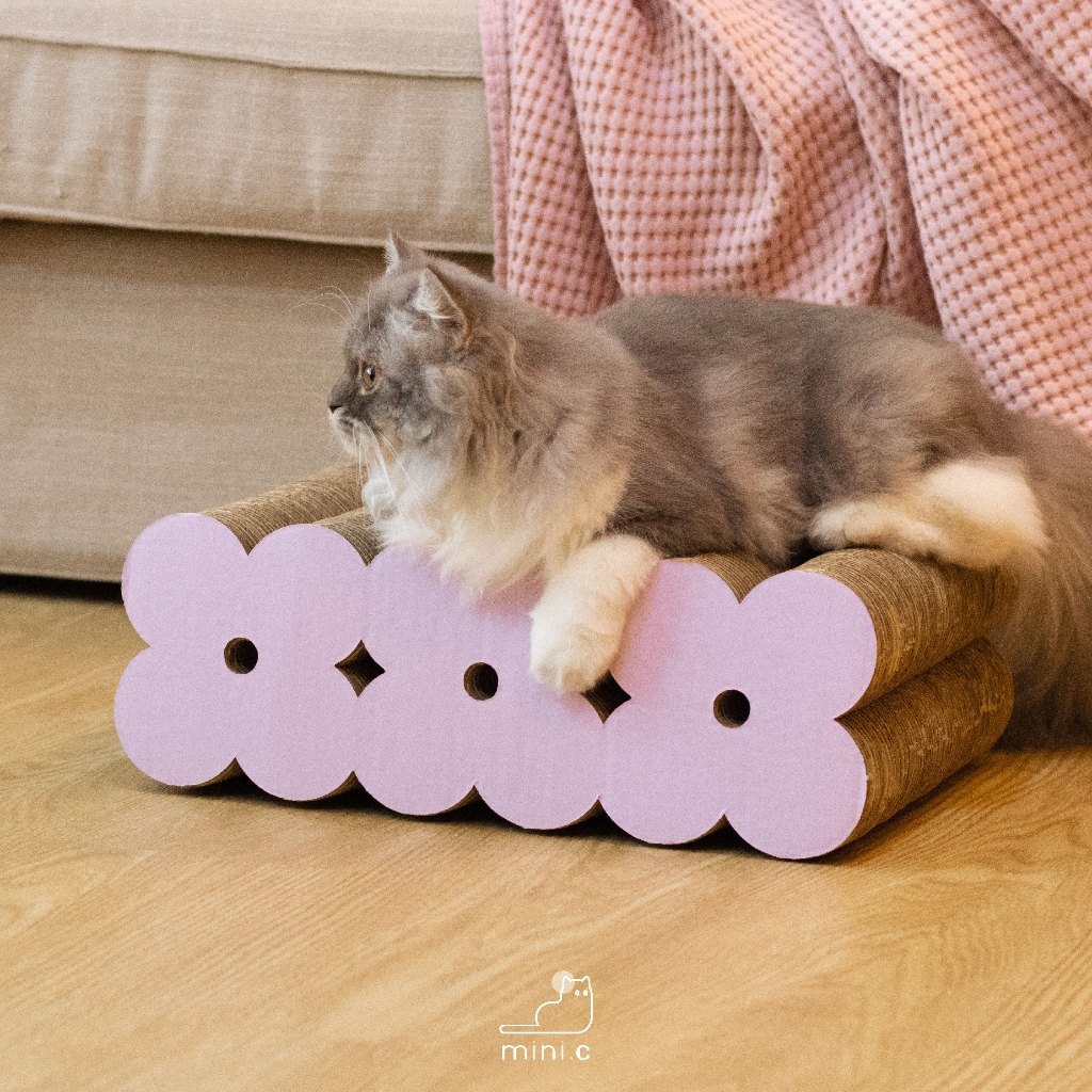 mini.c ที่ลับเล็บแมว รุ่น FLORA Lilac กระดาษลับเล็บแมว ที่ฝนเล็บแมว ของเล่นแมว Cat scratcher