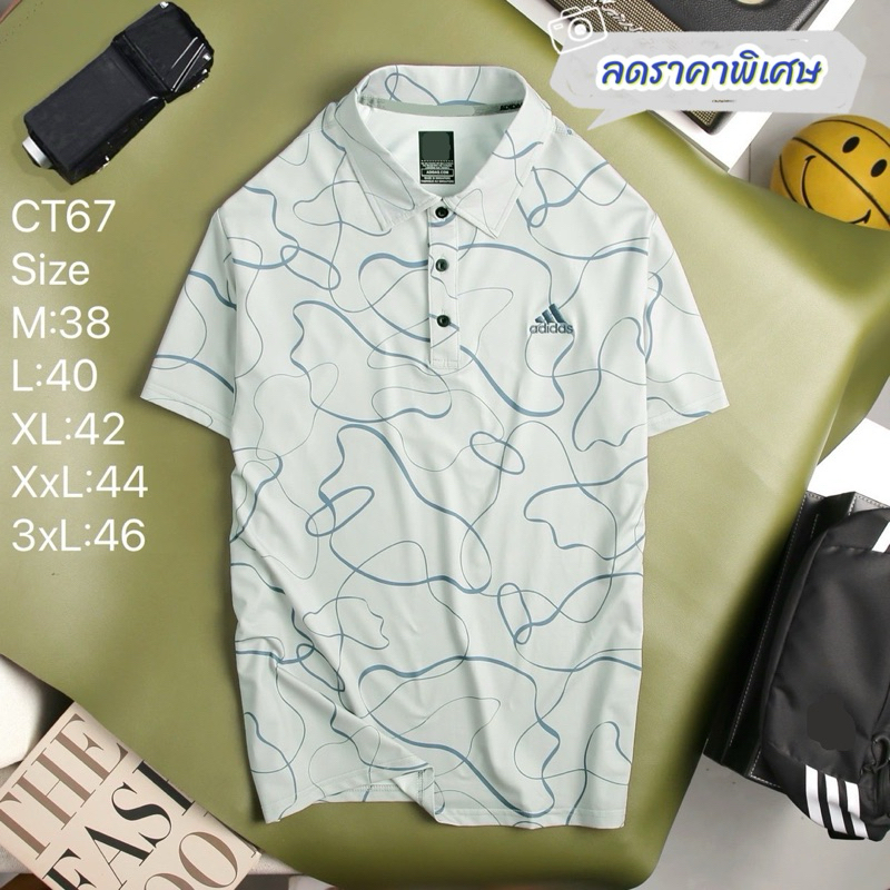 เสื้อตีกอล์ฟผู้ชาย เสื้อโปโลแขนสั้น เนื้อผ้ากีฬาแบบดี ใส่สบายตัวไม่อึดอัด