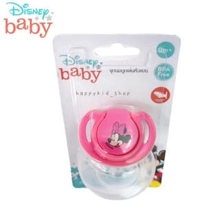 Happykid_shop Disney baby จุกหลอกซิลิโคนใส Babi care เบบี้แคร์ ลายดิสนีย์ มิกกี้ มินนี่ พร้อมฝาปิด MK891 MK892