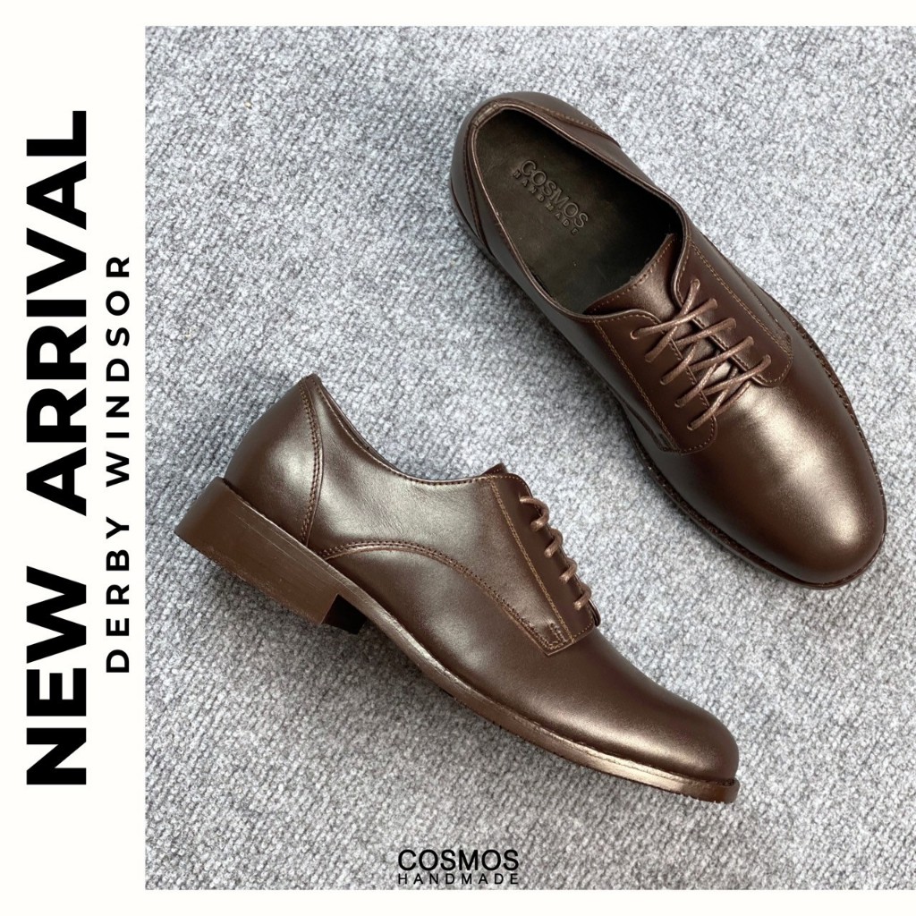 COSMOS SHOES รองเท้าหนังผูกเชือก ทรง Derby รุ่น Derby Windsor มีเบอร์ใหญ่สุด 48