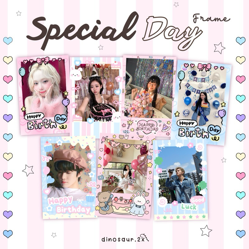 เฟรมกรอบโพลารอยด์ลายสุขสันต์วันเกิด HBD แถมซองใสทุกใบ ขั้นต่ำ 20฿ ขึ้นไป