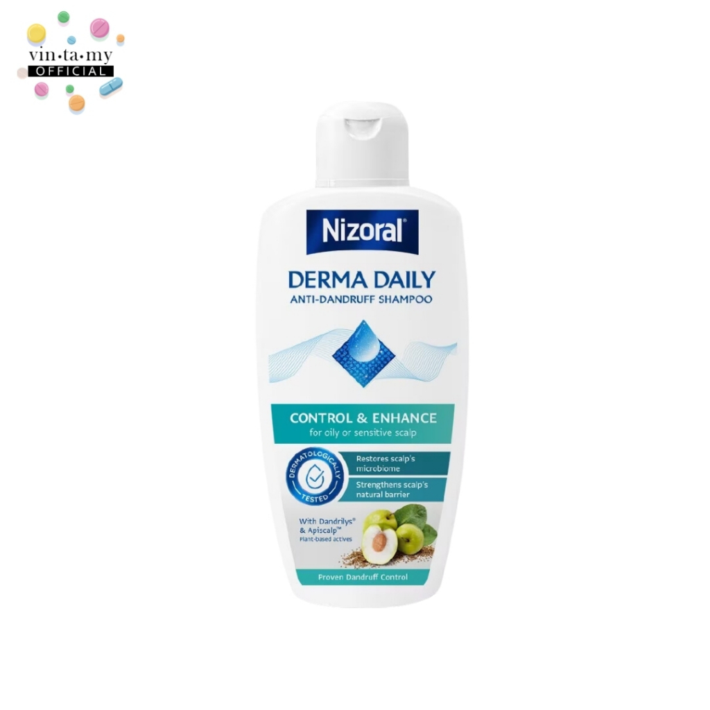 Nizoral(ไนโซรัล) Derma Daily Shampoo แชมพูขจัดรังแค ปริมาณสุทธิ 200 มล. [EXP.05/2027]