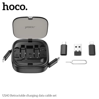 HOCO U140 ชุดชาร์จ All-in-one กล่องสายชาร์จอเนกประสงค์ ชาร์จเร็ว ยืดหดได้ ตัวแปลงสายชาร์จ 6 แบบ hc1