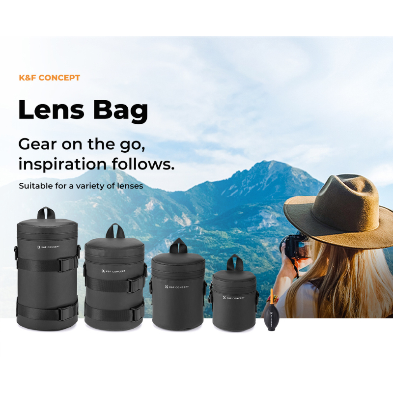 กระเป๋าใส่เลนส์ K&F Lens Bag พร้อมสายสะพายไหล่และลูกยางเป่าลม