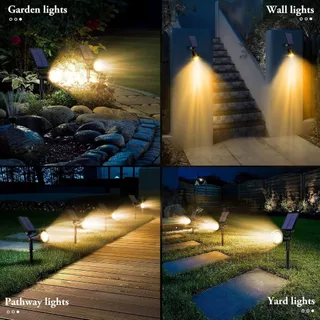 【การจัดส่งไทย】18LED Solar Light ไฟปักสนามโซล่าเซลล์ โคมไฟสนาม ไฟตกแต่งสวน พลังงานแสงอาทิตย์ แสงสนามหญ้า