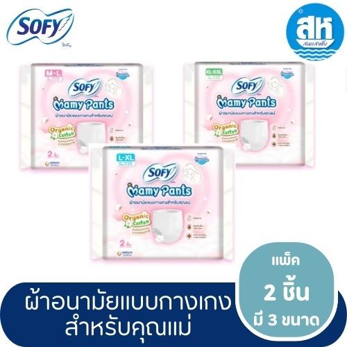 Sofy Mamy Pants โซฟี มามี่ แพ้นท์ 2 ชิ้น M-XXL ผ้าอนามัยแบบกางเกงสำหรับคุณแม่