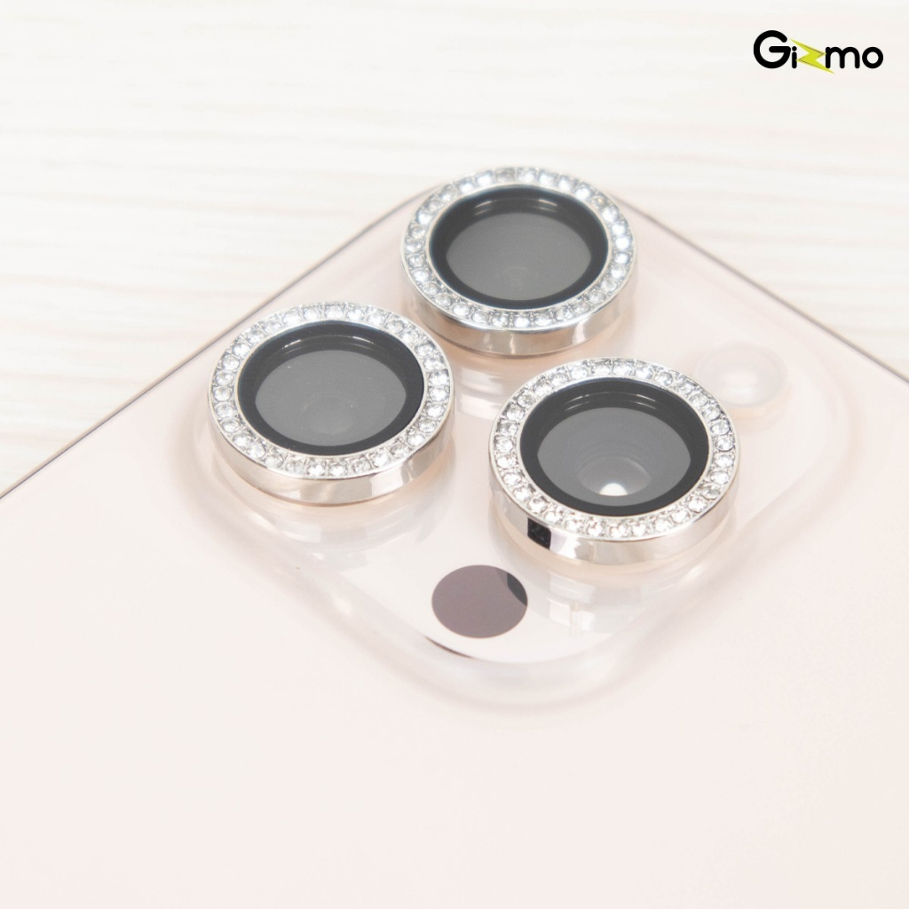 Gizmo รุ่น 16 / 16+ / 16 P / 16 PM ฟิล์มกระจกกันเลนส์ ขอบเพชร รุ่น GL-005 Crystal Diamond 3D Boss Le