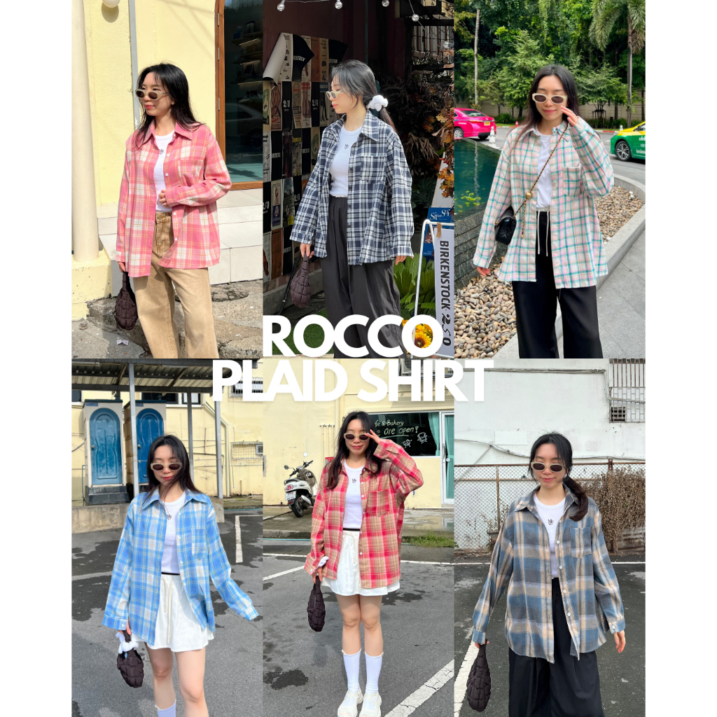 UIUI | ROCCO PLAID SHIRT เสื้อเชิ้ตลายทาง ลายตาราง สก็อต 7ลาย